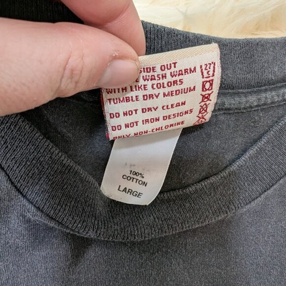 Vtg Western Cowboy Boots And Hat Wrap Around Print T Single Stitch T Shirt Sz - Picture 5 of 9